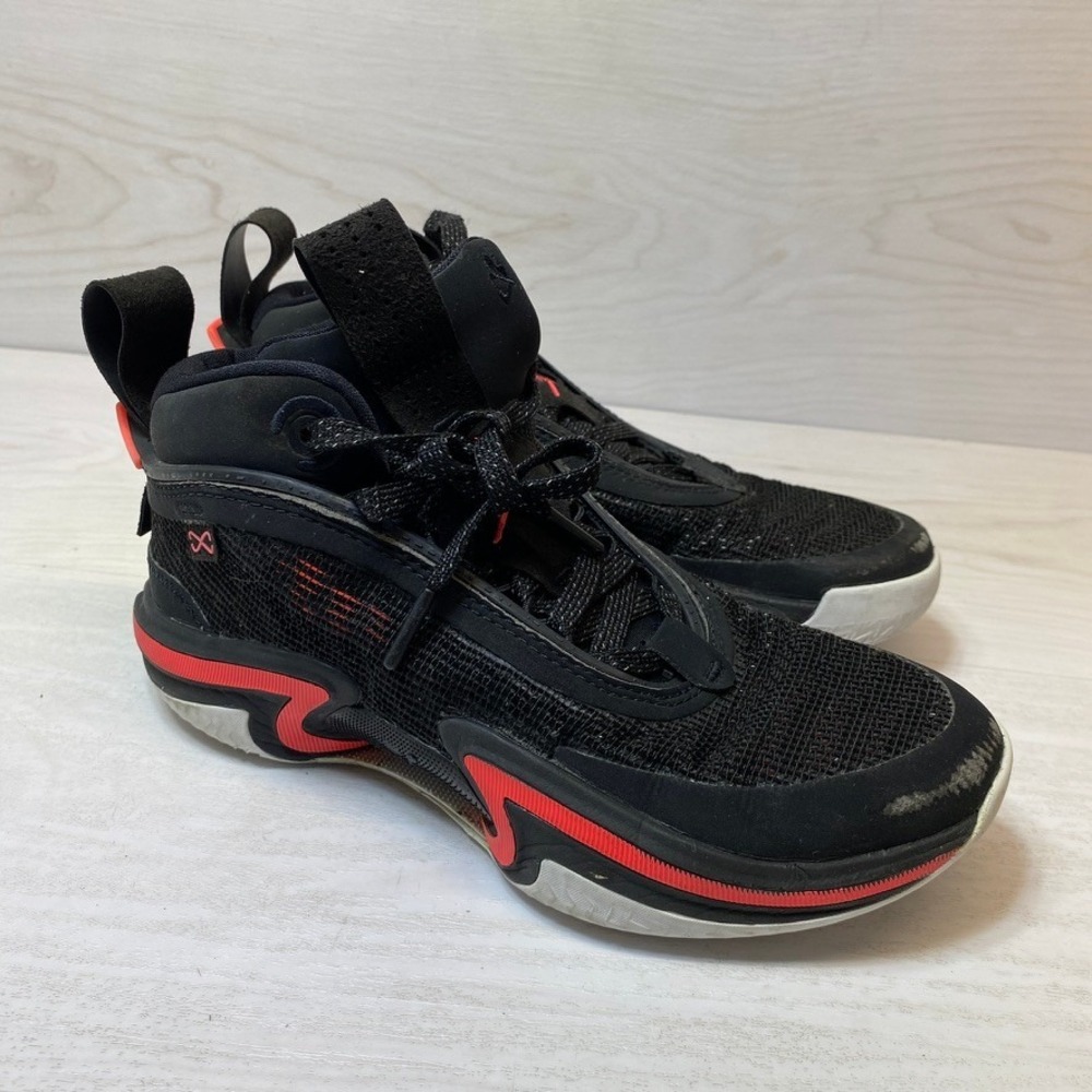 Jordan Boys 5Y Air Jordan 36 Infrared Basketball Shoes Black Mesh Sneakers